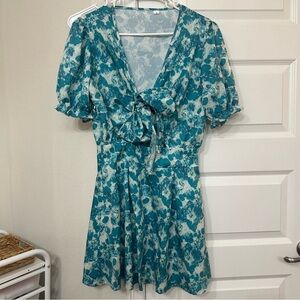 Blue print Dress size small
